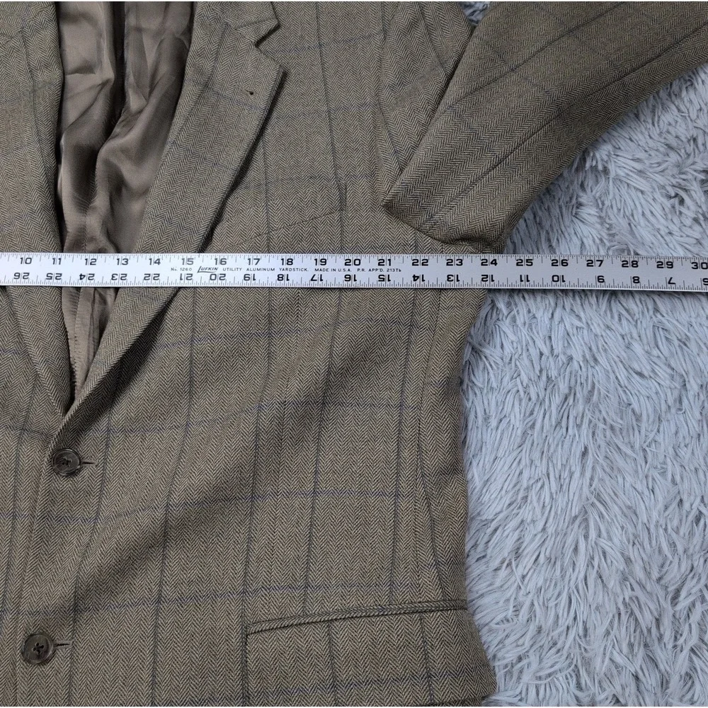 Vintage Joseph Abboud Jacket Mens 44 L Lambs Wool Sport Coat Pockets Button Up